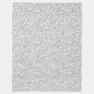 Cobertor De Velo Brilhante Branco E Grelhas