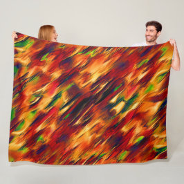 Cobertor De Velo Brilhante manchado de vermelho a laranja, um pouco