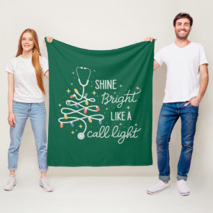 Cobertor De Velo Brilhe Forte Como Uma Enfermeira Noturna de Natal 