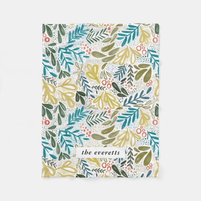 Cobertor De Velo Brincadeira | Nome Festivo Botânico (Frente)