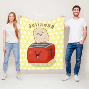 Cobertor De Velo Brinde de kawaii e desenho animado em torradeira v