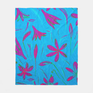 Cobertor De Velo Brisa Flor Azul-Celeste