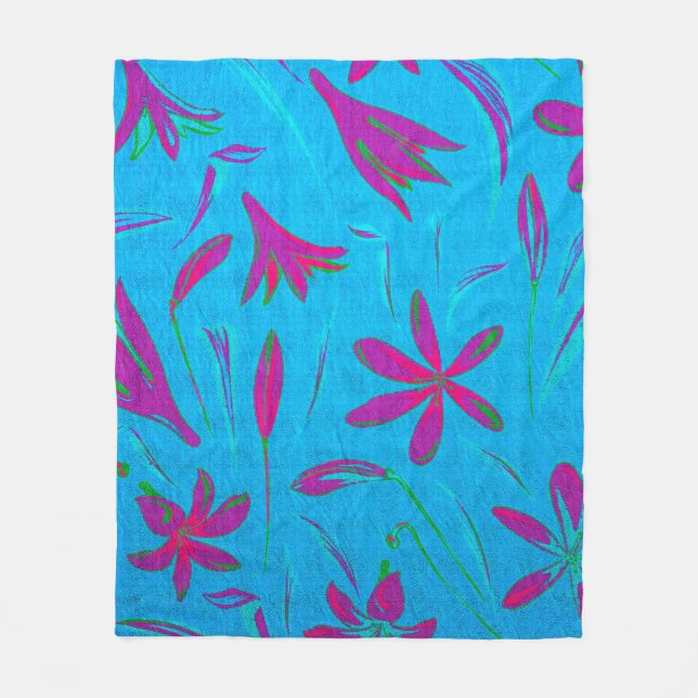 Cobertor De Velo Brisa Flor Azul-Celeste (Frente)