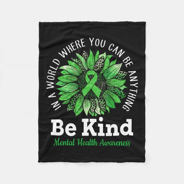 Cobertor De Velo Brisa Verde Brisa Sunflower Mental Health Awarenes (Frente)