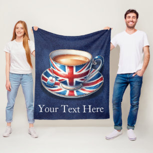 Cobertor De Velo British Flag on English Teacup