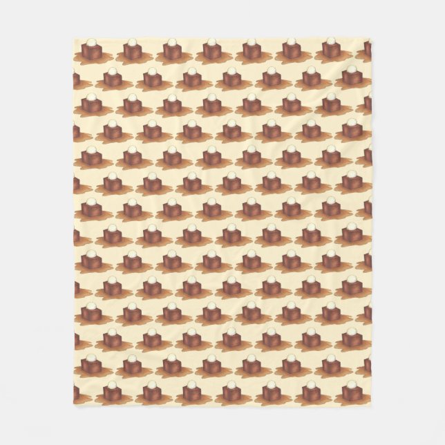 Cobertor De Velo British Sticky Toffee Pudim Inglês (Frente)