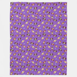 Cobertor De Velo Brittany Dogs KiniArt Fleece Blanket