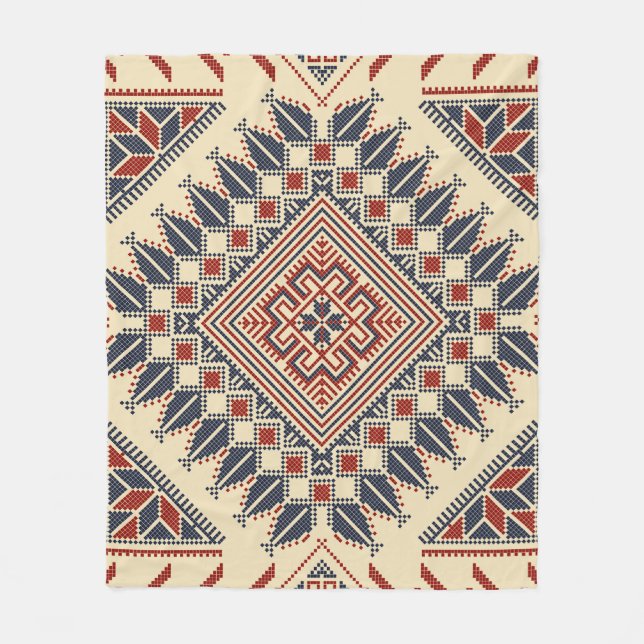 Cobertor De Velo Broderie palestinienne traditionnelle (Frente)