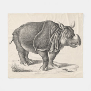 Cobertor De Velo Brodtmann Rhinoceros Sketch