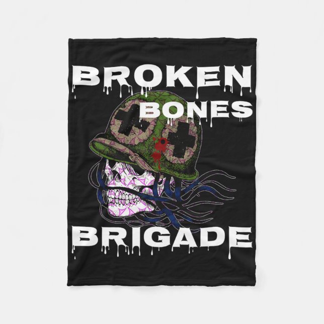 Cobertor De Velo Broken Bones Brigade' Skate de Caveira  (Frente)
