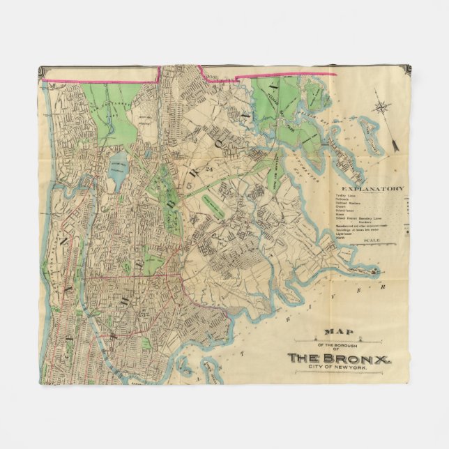 Cobertor De Velo Bronx, New York (Frente (Horizontal))