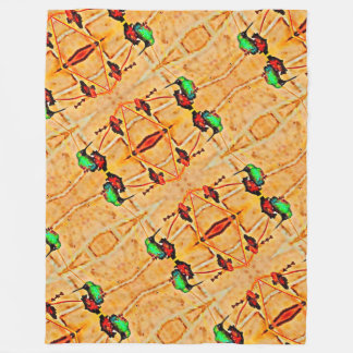 Cobertor De Velo Bronze, vermelho-dourado e beija-flor-roxa