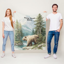 Cobertor De Velo Brown Bear