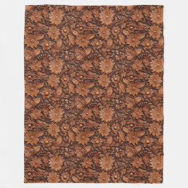 Cobertor De Velo Brown Boho Floral