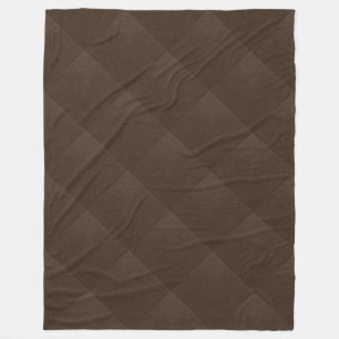 Cobertor De Velo Brown Faux Leather Quilt Pattern Vintage