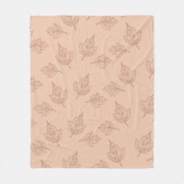 Cobertor De Velo Brown Maple deixa o outono botânico tropical