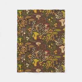 Cobertor De Velo Brown Retro Mushroom