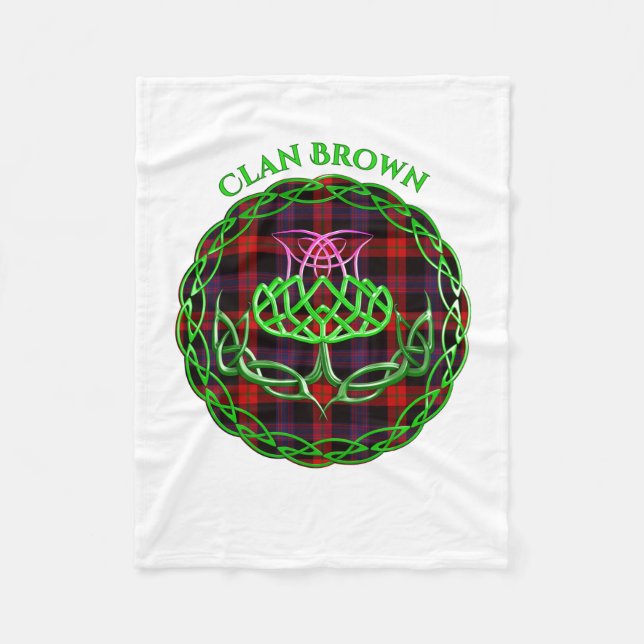 Cobertor De Velo Brown Scottish Tartan Celtic Thiste (Frente)