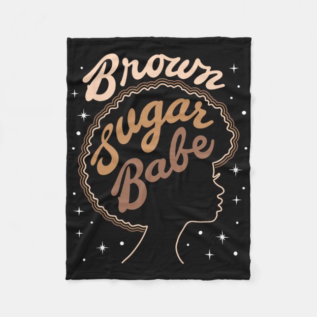 Cobertor De Velo Brown Sugar Be Black History Black Women Girls Fre (Frente)