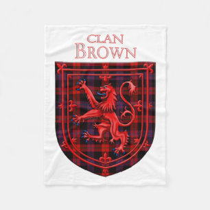Cobertor De Velo Brown Tartan Scottish Xadrez Lion Rampant