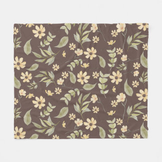 Cobertor De Velo Brrown Whimsy Retro Floral