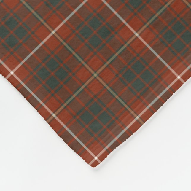 Cobertor De Velo Bruce Clan Tartan Vermelho e Verde (Quina)