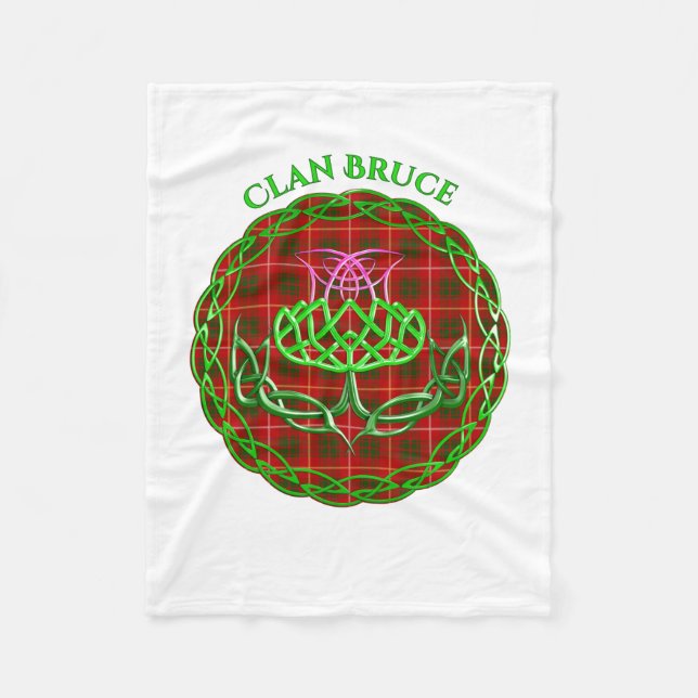 Cobertor De Velo Bruce Scottish Tartan Celtic Thistle (Frente)