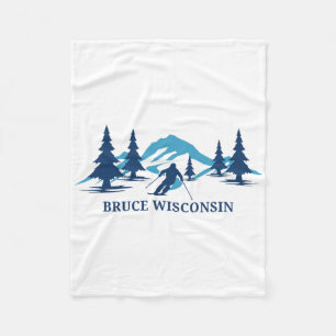 Cobertor De Velo Bruce Wisconsin Estância de Esqui Esquiando Esquia