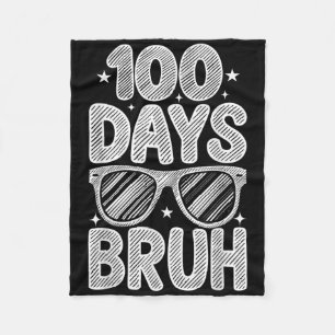Cobertor De Velo Bruh 100 Dias De Estudante Escolar Pulga Rapazes