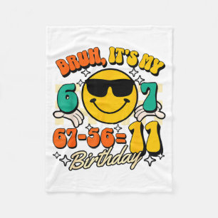 Cobertor De Velo Bruh 67-5611 Aniversário de 11 anos Humor Menino d