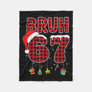 Cobertor De Velo Bruh 67 Seis Sete Meme Natal Divertido Xma de Quad