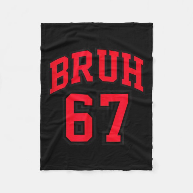 Cobertor De Velo Bruh Basketball Style Number 67 Srt Bro Slang Meme (Frente)