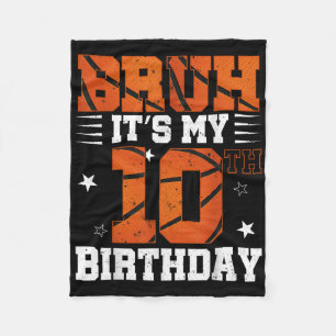 Cobertor De Velo Bruh É O Meu 10º Aniversário De Basquete 10 Anos