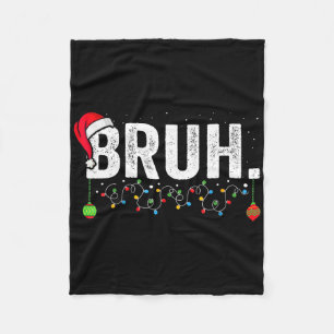 Cobertor De Velo Bruh engraçado Feliz Natal Família de pijama homen