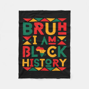 Cobertor De Velo Bruh I Am Black History Orgulho Africa Boys