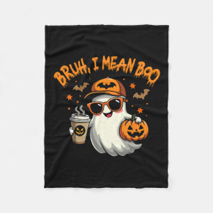 Cobertor De Velo Bruh I Quer Dizer Boo Engraçado Ghost Café Pumpkin