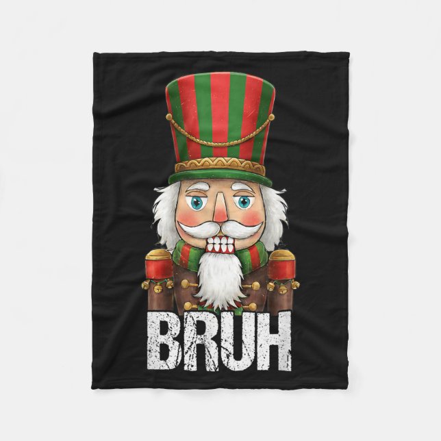 Cobertor De Velo Bruh Natal Nutcracker Santa Claus Holiday Xmas (Frente)