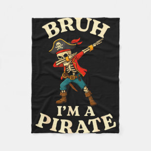 Cobertor De Velo Bruh um pirata fazendo dab com caveira fantasia pr