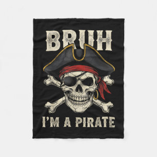 Cobertor De Velo Bruh uma caveira de pirata meme esqueleto engraçad
