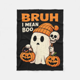 Cobertor De Velo Bruxa de Halloween Fantasma Boo Caveira Abóbora Mu