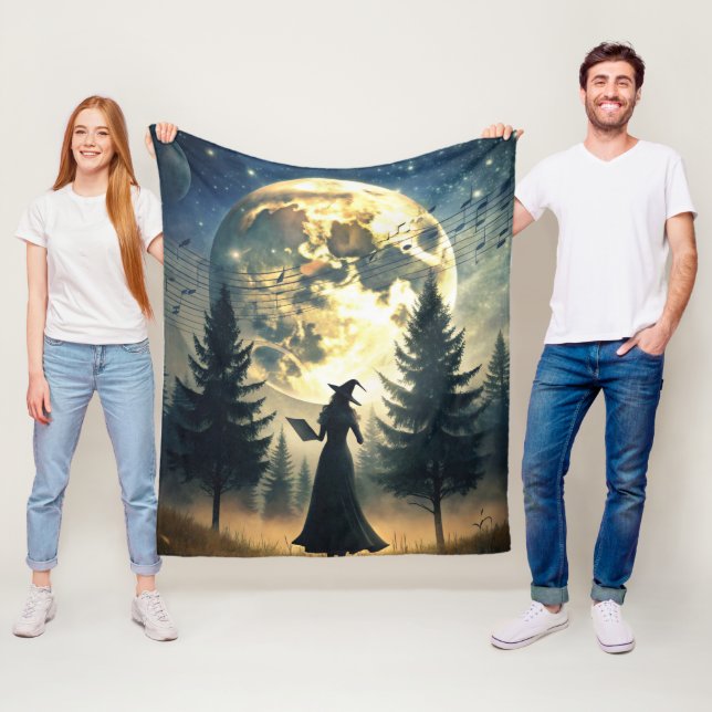 Cobertor De Velo Bruxa de Lua Cheia Encantada Noite (In Situ)