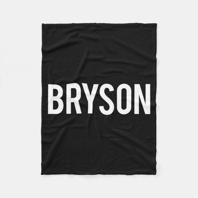 Cobertor De Velo Bryson - Cool New Funny Name Fan Gift Tee  (Frente)