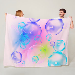 Cobertor De Velo BUBBLES - Imagem Abstrato colorida da arte fractal