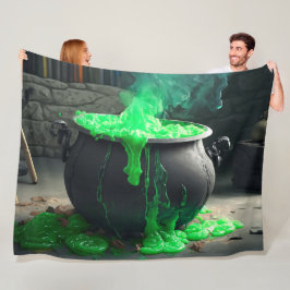 Cobertor De Velo Bubbling Witch's Cauldron Halloween