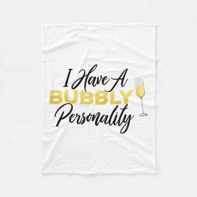 Cobertor De Velo Bubbly Ity _ Champagne_wine Lover Quote  (Frente)