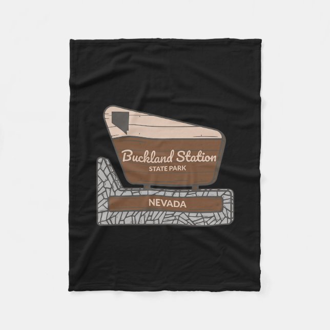 Cobertor De Velo Buckland Station State Park Nevada Nv Welcome Sign (Frente)