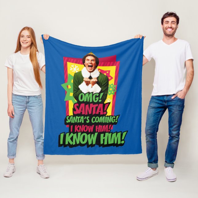 Cobertor De Velo Buddy the Elf | OMG! Santa! (In Situ)