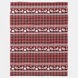 Cobertor De Velo Buffalo Xadrez Reindeer Fair Isle
