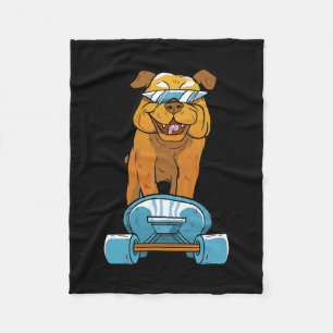 Cobertor De Velo Buldogue Diversão Skateboard Francês Buldogue Pupp