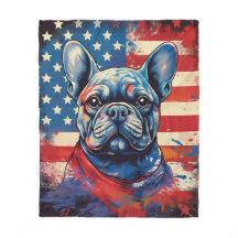 Buldogue Francês e Bandeira Americana Incomodada